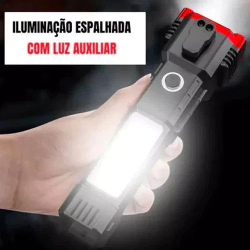 Super Lanterna Multifunctional Indestrutível 4 em 1 LightMax LED